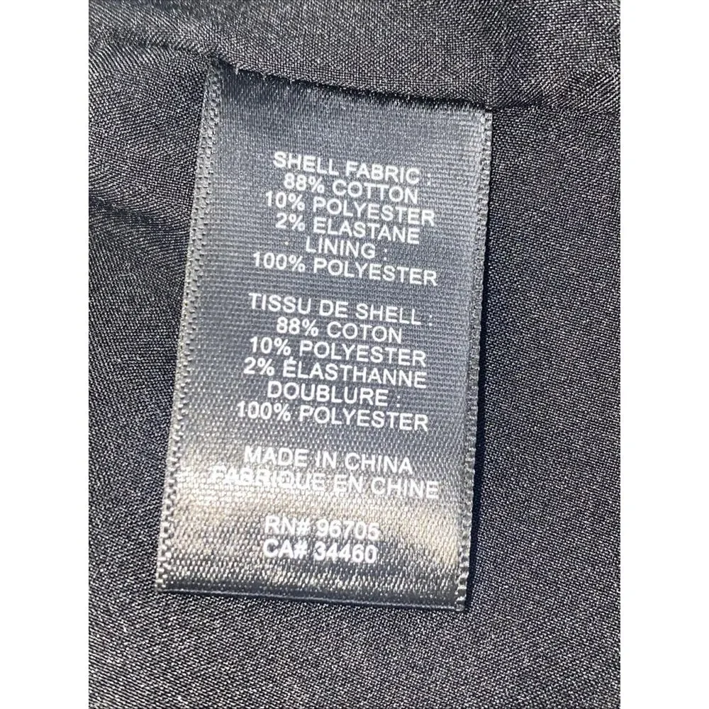 Rebecca Taylor Sleeveless Slub Suiting Black/Gray Lined Dress Size 4